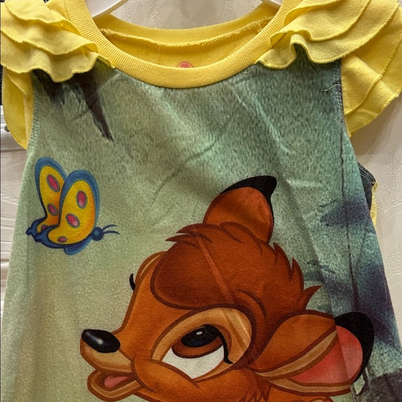 Disney Yellow Bambi Kids Nightgown - Picture 7 of 11